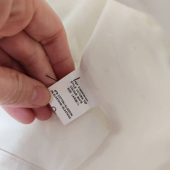 Silvia Tcherassi Cotton Blend Cropped Puff Sleeve Victoria Top White Size Large - Picture 11 of 12